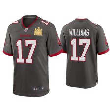 Men's Tampa Bay Buccaneers #17 Doug Williams Super Bowl LV Champions Pewter Game Jersey