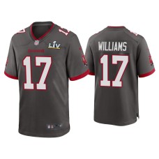 Men's Tampa Bay Buccaneers #17 Doug Williams Super Bowl LV Pewter Game Jersey