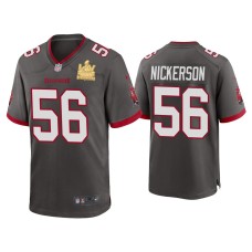 Men's Tampa Bay Buccaneers #56 Hardy Nickerson Super Bowl LV Champions Pewter Game Jersey