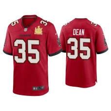 Men's Tampa Bay Buccaneers #35 Jamel Dean Super Bowl LV Champions Red Game Jersey