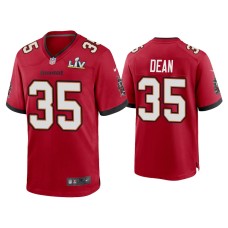 Men's Tampa Bay Buccaneers #35 Jamel Dean Super Bowl LV Red Game Jersey