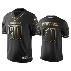 Men's Tampa Bay Buccaneers #90 Golden Edition Vapor Untouchable Limited Jason Pierre-Paul Black Jersey