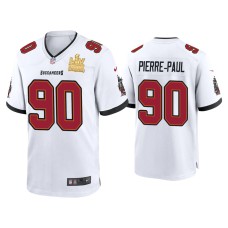 Men's Tampa Bay Buccaneers #90 Jason Pierre-Paul Super Bowl LV Champions White Game Jersey