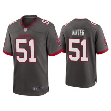 Men's Tampa Bay Buccaneers #51 Kevin Minter Pewter Game Jersey