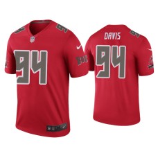 Men's Tampa Bay Buccaneers #94 Color Rush Legend Khalil Davis Red Jersey