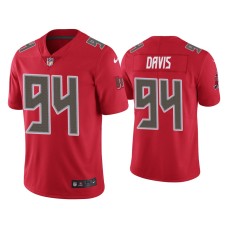 Men's Tampa Bay Buccaneers #94 Color Rush Limited Khalil Davis Red Jersey