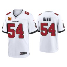 Men's Tampa Bay Buccaneers #54 Lavonte David White Captain Patch Jersey