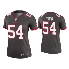 Women's Tampa Bay Buccaneers #54 Lavonte David Pewter Legend Jersey