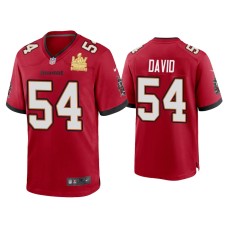 Men's Tampa Bay Buccaneers #54 Lavonte David Super Bowl LV Champions Red Game Jersey