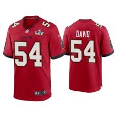 Men's Tampa Bay Buccaneers #54 Lavonte David Super Bowl LV Red Game Jersey