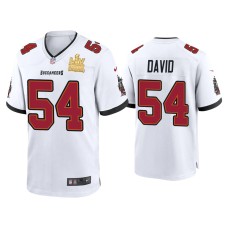 Men's Tampa Bay Buccaneers #54 Lavonte David Super Bowl LV Champions White Game Jersey