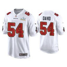 Men's Tampa Bay Buccaneers #54 Lavonte David Super Bowl LV White Game Fashion Jersey