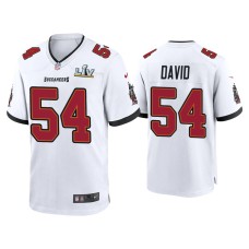 Men's Tampa Bay Buccaneers #54 Lavonte David Super Bowl LV White Game Jersey