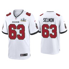 Men's Tampa Bay Buccaneers #63 Lee Roy Selmon Super Bowl LV White Game Jersey