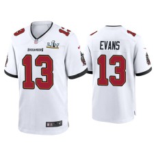 Men's Tampa Bay Buccaneers #13 Mike Evans Super Bowl LV White Game Jersey