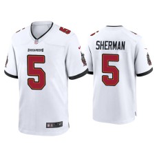 Men's Tampa Bay Buccaneers #5 Richard Sherman White Game Jersey