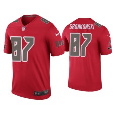 Men's Tampa Bay Buccaneers #87 Color Rush Legend Rob Gronkowski Red Jersey