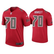 Men's Tampa Bay Buccaneers #70 Color Rush Legend Robert Hainsey Red Jersey