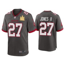 Men's Tampa Bay Buccaneers #27 Ronald Jones II Super Bowl LV Champions Pewter Game Jersey