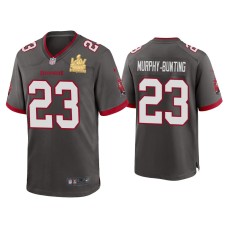 Men's Tampa Bay Buccaneers #23 Sean Murphy-Bunting Super Bowl LV Champions Pewter Game Jersey