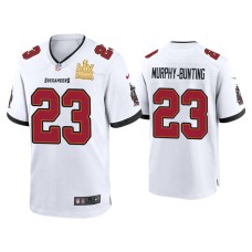 Men's Tampa Bay Buccaneers #23 Sean Murphy-Bunting Super Bowl LV Champions White Game Jersey