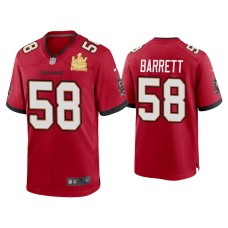 Men's Tampa Bay Buccaneers #58 Shaquil Barrett Super Bowl LV Champions Red Game Jersey