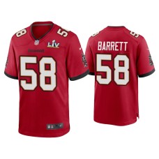 Men's Tampa Bay Buccaneers #58 Shaquil Barrett Super Bowl LV Red Game Jersey