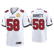 Men's Tampa Bay Buccaneers #58 Shaquil Barrett Super Bowl LV Champions White Game Jersey