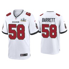 Men's Tampa Bay Buccaneers #58 Shaquil Barrett Super Bowl LV White Game Jersey