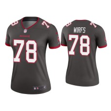 Women's Tampa Bay Buccaneers #78 Tristan Wirfs Pewter Legend Jersey