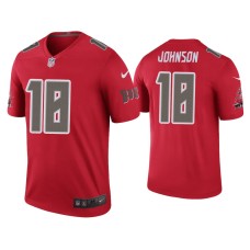 Men's Tampa Bay Buccaneers #18 Color Rush Legend Tyler Johnson Red Jersey