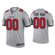 Men's Tampa Bay Buccaneers #0 Custom Gray Inverted Legend Jersey