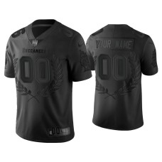 Men's Tampa Bay Buccaneers #0 Custom Black Vapor Limited Platinum Jersey