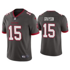 Men's Tampa Bay Buccaneers #15 Cyril Grayson Vapor Limited Pewter Jersey