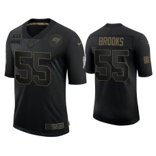 Men's Tampa Bay Buccaneers #55 Derrick Brooks Black 2020 Salute to Service Retired Jersey