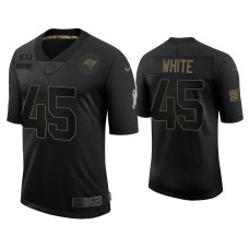 Men's Tampa Bay Buccaneers #45 Devin White Black 2020 Salute to Service Limited Jersey