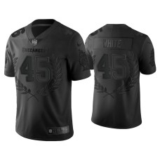 Men's Tampa Bay Buccaneers #45 Devin White Black Vapor Limited Platinum Jersey