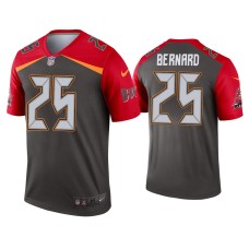 Men's Tampa Bay Buccaneers #25 Giovani Bernard Pewter Inverted Legend Jersey