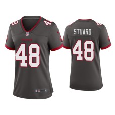 Women's Tampa Bay Buccaneers #48 Grant Stuard Pewter Alternate Game Jersey