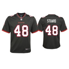 Youth Tampa Bay Buccaneers #48 Grant Stuard Pewter Alternate Game Jersey