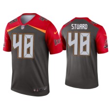 Men's Tampa Bay Buccaneers #48 Grant Stuard Pewter Inverted Legend Jersey