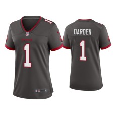 Women's Tampa Bay Buccaneers #1 Jaelon Darden Pewter Alternate Game Jersey