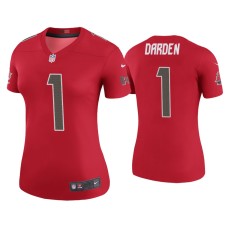 Women's Tampa Bay Buccaneers #1 Color Rush Legend Jaelon Darden Red Jersey