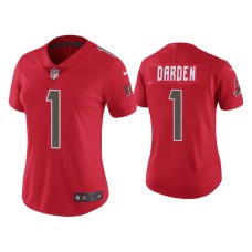 Women's Tampa Bay Buccaneers #1 Color Rush Limited Jaelon Darden Red Jersey