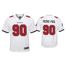 Youth Tampa Bay Buccaneers #90 Jason Pierre-Paul White Game Jersey