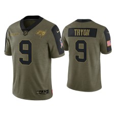 Men's Tampa Bay Buccaneers #9 Joe Tryon Olive 2021 Salute To Service Limited Jersey