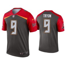 Men's Tampa Bay Buccaneers #9 Joe Tryon Pewter Inverted Legend Jersey