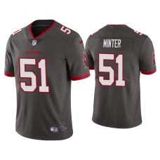 Men's Tampa Bay Buccaneers #51 Kevin Minter Vapor Limited Pewter Jersey