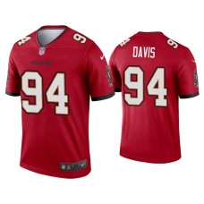 Men's Tampa Bay Buccaneers #94 Khalil Davis Red Legend Jersey