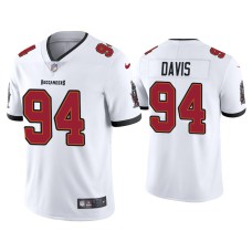 Men's Tampa Bay Buccaneers #94 Vapor Limited Khalil Davis White Jersey